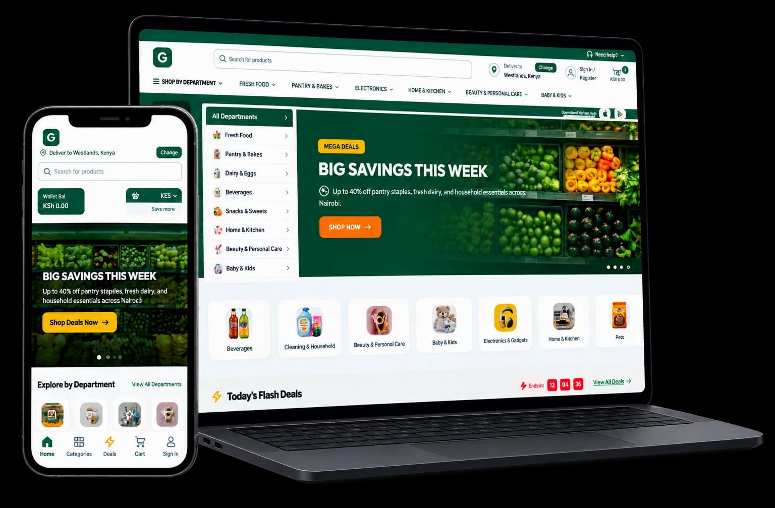 Gen Store - Enterprise E-Commerce Storefront & Online Supermarket in Kenya engineered by Gara Consultancy