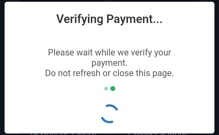 Payment is Verified Automatically - M-Pesa automated checkout screen stage